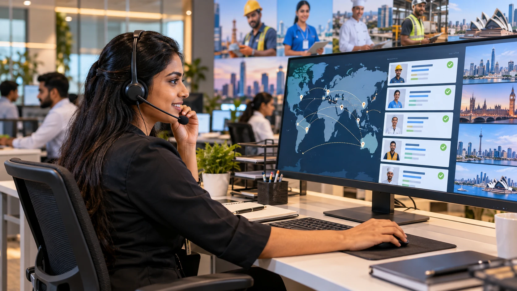 Sri Lankan recruitment coordinator managing overseas vacancies